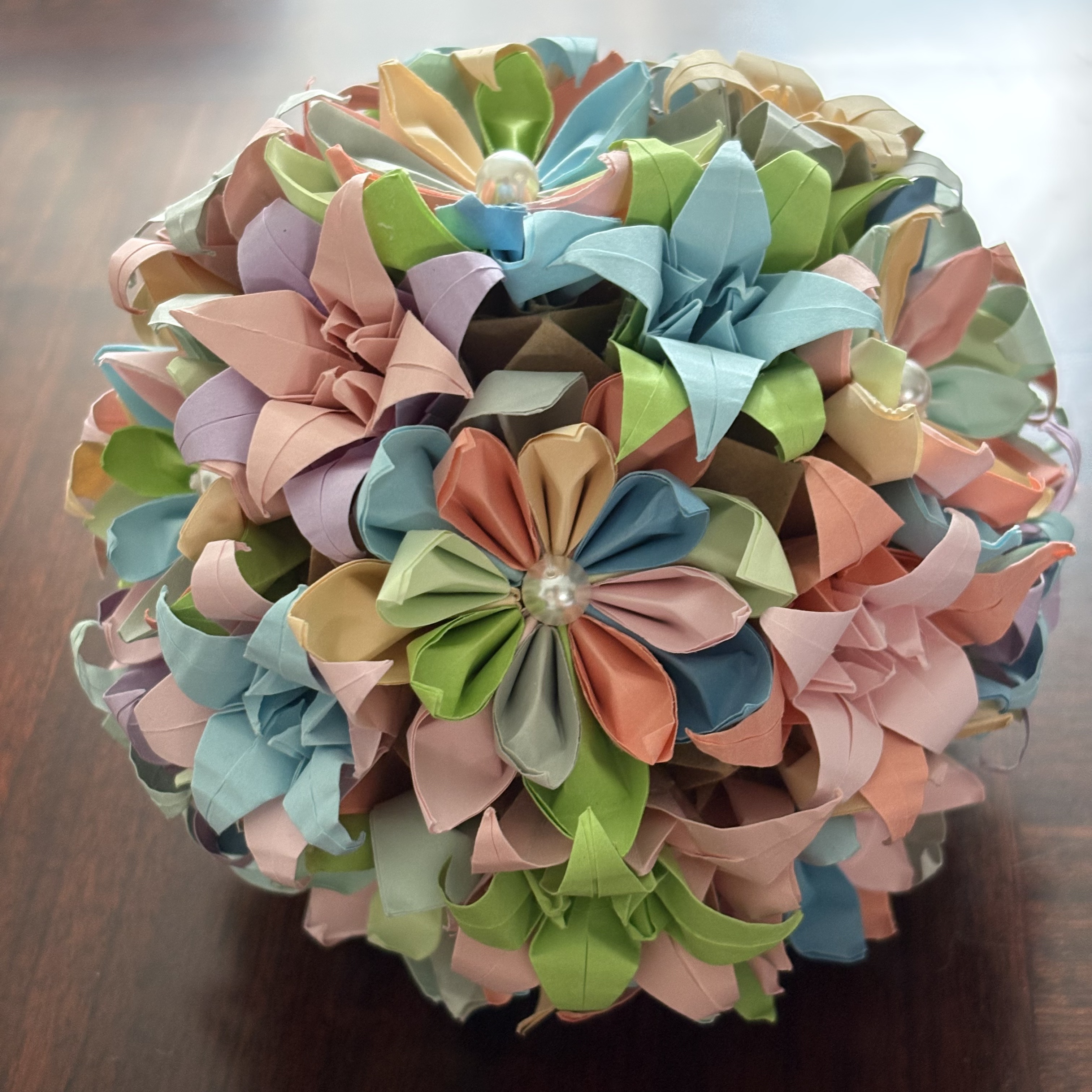 Hand-crafted flower ball